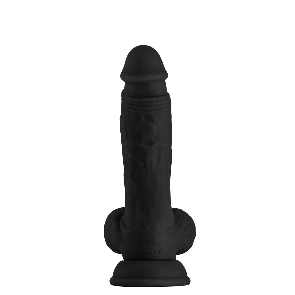 Model A 8.5" Liquid Silicone Dong W/Balls Black