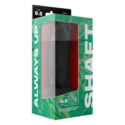 Model N 9.5" Liquid Silicone Dong W/Balls Black