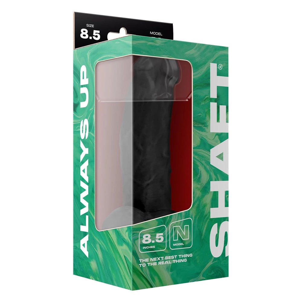 Model N 8.5" Liquid Silicone Dong W/Balls Black