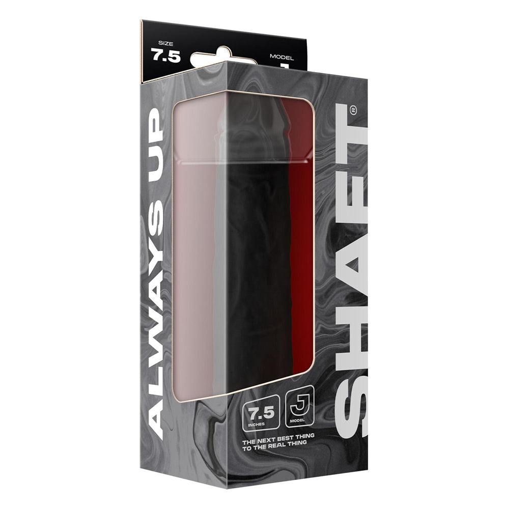 Model J 7.5" Liquid Silicone Dong Black