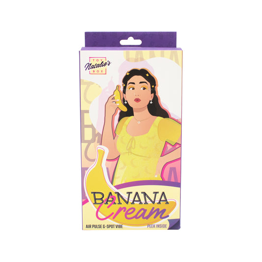 Banana Cream G-Spot Vibrator with Air Pulse