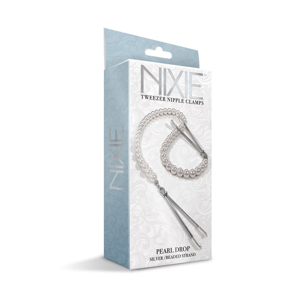 Nixie Adjustable Pearl Clips in White Gold – Tweezers-Style Jewelry Clips