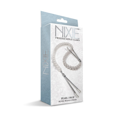 Nixie Adjustable Pearl Clips in White Gold – Tweezers-Style Jewelry Clips
