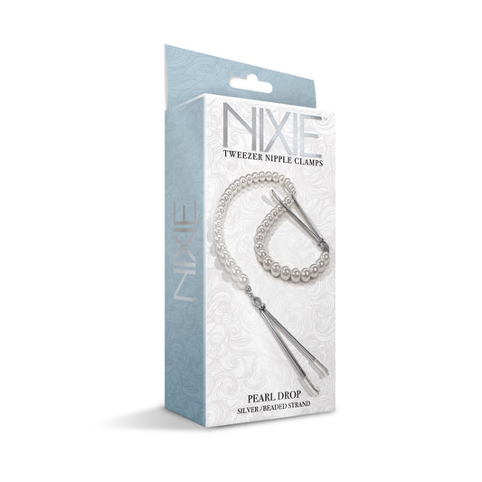 Nixie Adjustable Pearl Clips in White Gold – Tweezers-Style Jewelry Clips