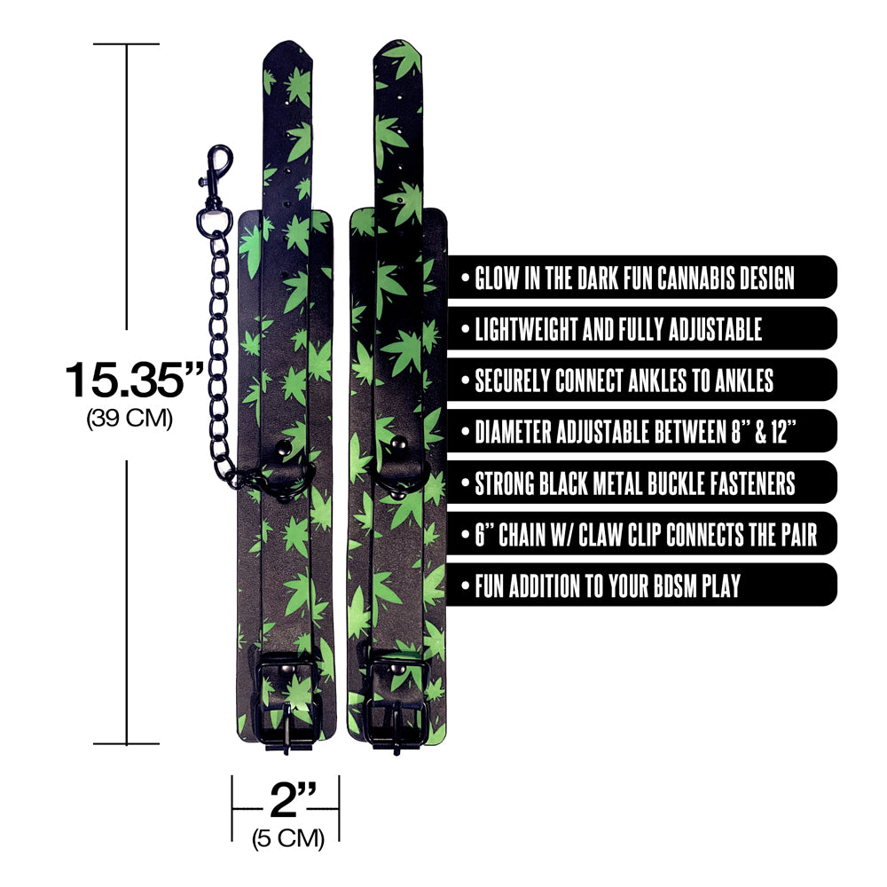 Stoner Vibes Chronic Collection Glow In The Dark Wrist Cuffs