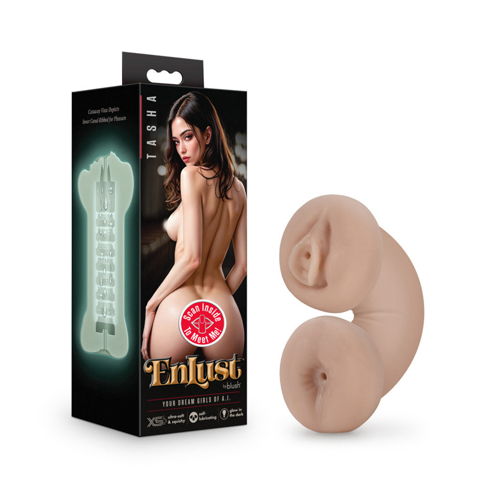 EnLust Tasha Glow-in-the-Dark Stroker Beige – Soft & Wet Masturbator