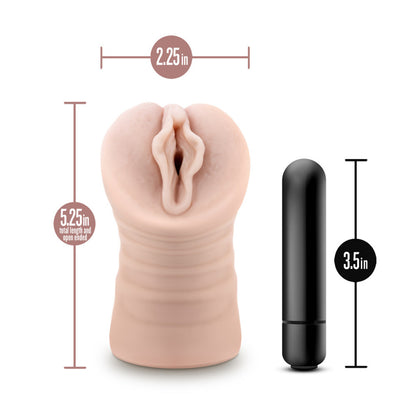 EnLust Destini Vibrating Stroker – Beige Male Masturbator