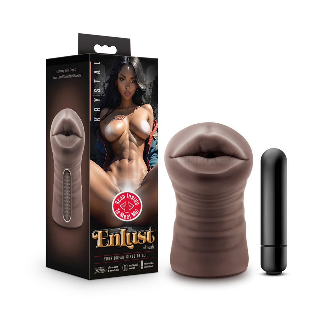 Vibrating Stroker EnLust Krystal Brown