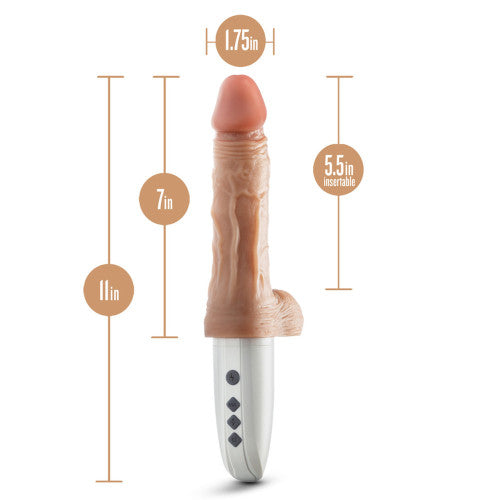 Dr. Skin Silicone Dr. Hammer 7" – Thrusting Dildo with Handle for Controlled Pleasure