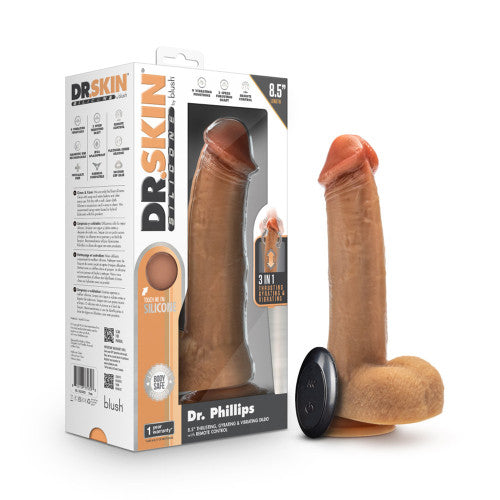 Dr. Skin Silicone Dr. Phillips 8.5" – Thrusting Realistic Dildo with Soft Silicone Feel