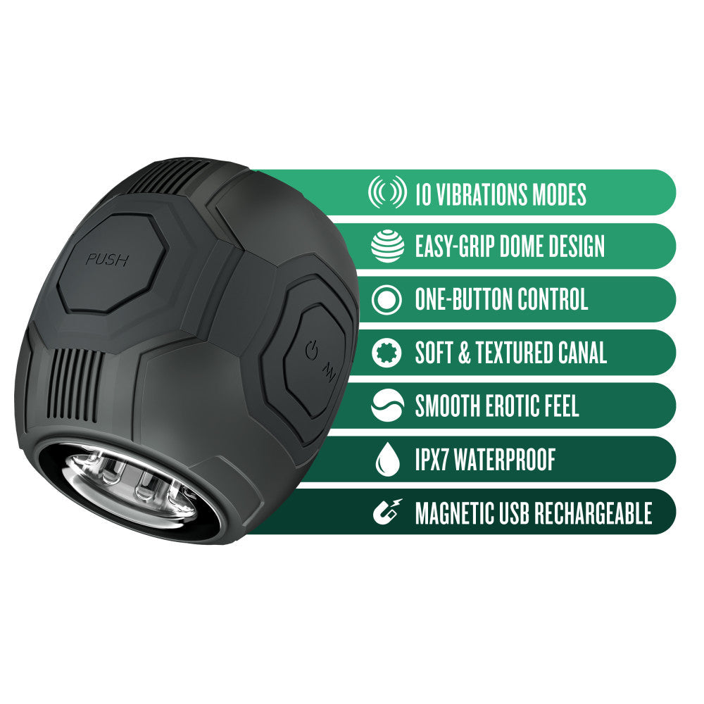 M For Men Dome X Vibrating Masturbator – Black