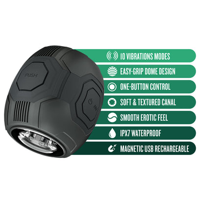 M For Men Dome X Vibrating Masturbator – Black