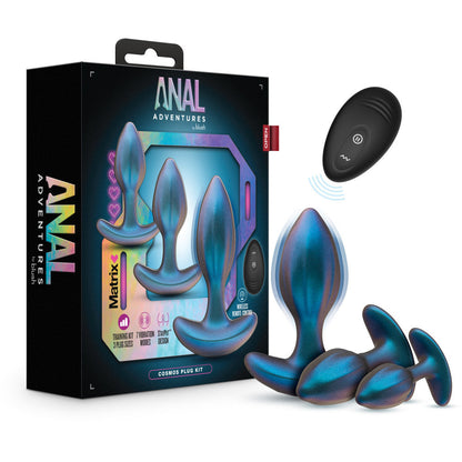 Anal Adventures Matrix Cosmos Plug Kit – Multi-Size Textured Anal Plug Set for Versatile Play