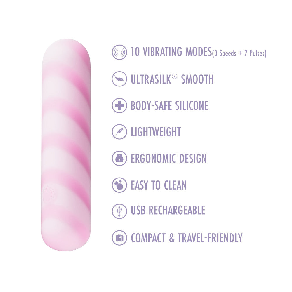 Play With Me Sugar Crush – Pink Rechargeable Vibrator with Sweet, Curved Design