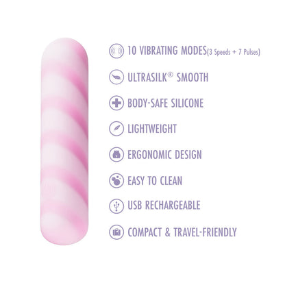 Play With Me Sugar Crush – Pink Rechargeable Vibrator with Sweet, Curved Design