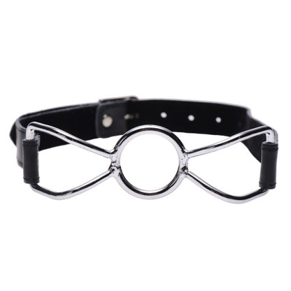 Strict Spider Mouth Gag – Adjustable Leather Strap with Steel O-Ring