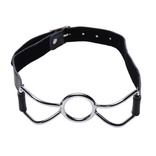 Strict Spider Mouth Gag – Adjustable Leather Strap with Steel O-Ring
