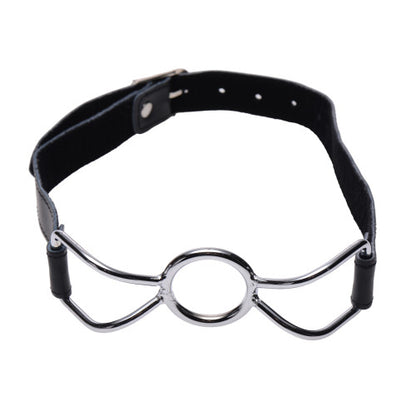 Strict Spider Mouth Gag – Adjustable Leather Strap with Steel O-Ring