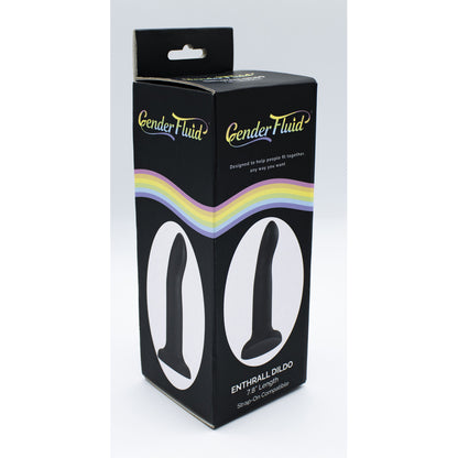 Gender Fluid Enthrall Black Strap On Dildo 7.8''
