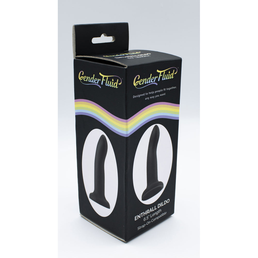 Gender Fluid Enthrall Black Strap On Dildo 6.5''