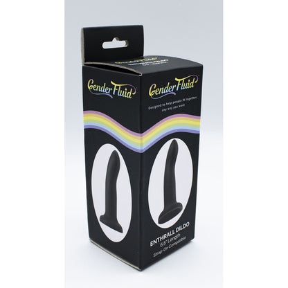 Gender Fluid Enthrall Black Strap On Dildo 6.5''