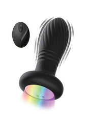 Atomic Thrusting Light-Up Twister Rechargeable Silicone Plug with Remote Control