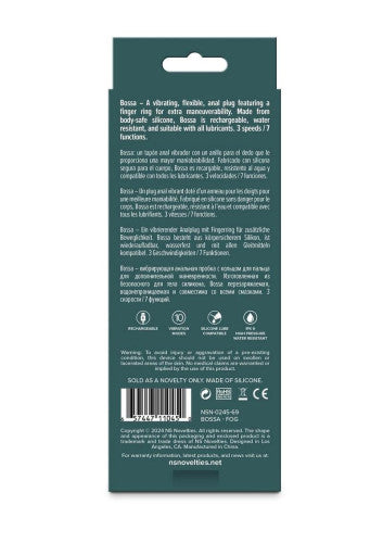 Lust-N-Dreams Bossa Rechargeable Silicone Anal Plug - Comfortable & Intense Stimulation