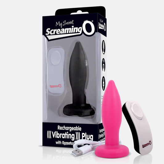 My Secret Remote-Control Vibrating Butt Plug - Black, 1 Count