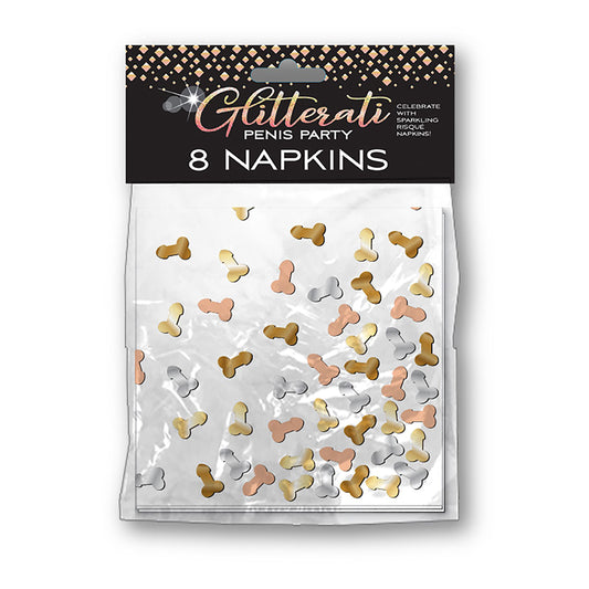 Glitterati Napkins - Premium Glitter Party Napkins for Celebrations, Disposable Table Decor