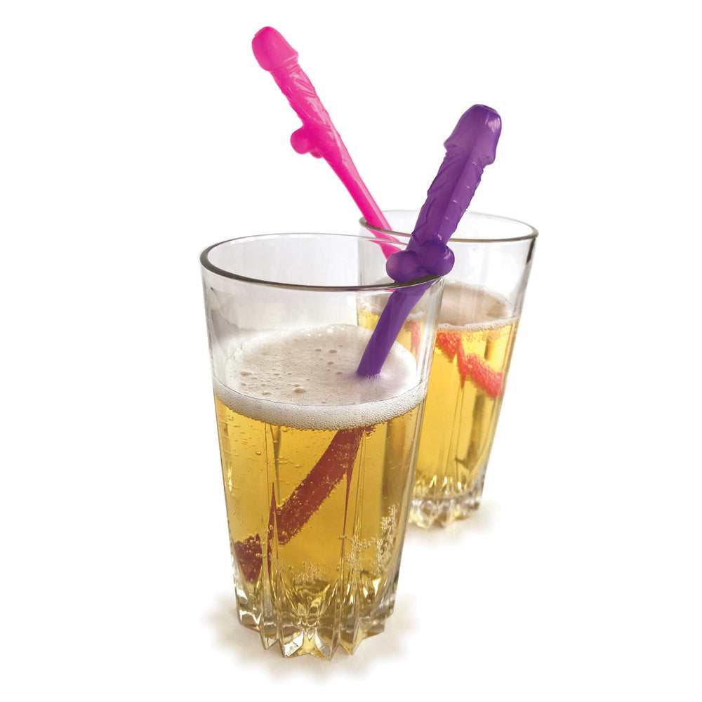 Penis-Shaped Party Straws - Adult Novelty Gag Gift for Bachelorette and Bachelor Parties
