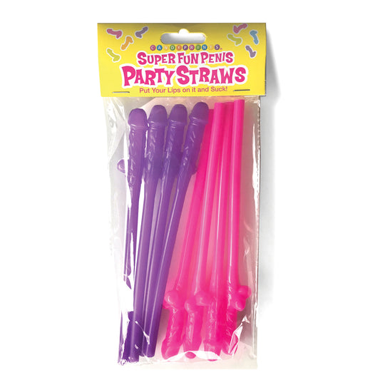 Penis-Shaped Party Straws - Adult Novelty Gag Gift for Bachelorette and Bachelor Parties