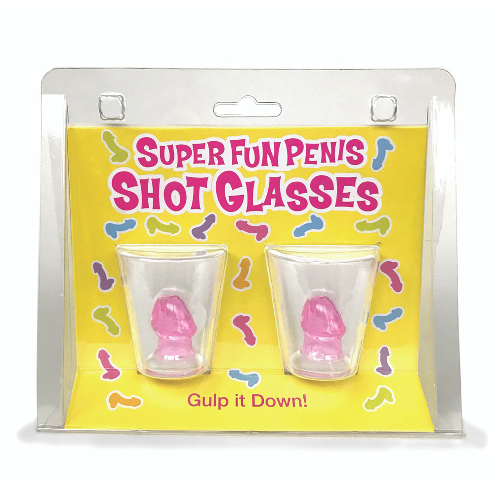 2-Pack Penis Shot Glasses - Adult Novelty Party Drinkware, Funny Bachelor Party Gift