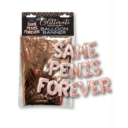 Glitterati Penis Balloon Banner – Adult Party Decor, Balloon Garland for Bachelor/Bachelorette Parties