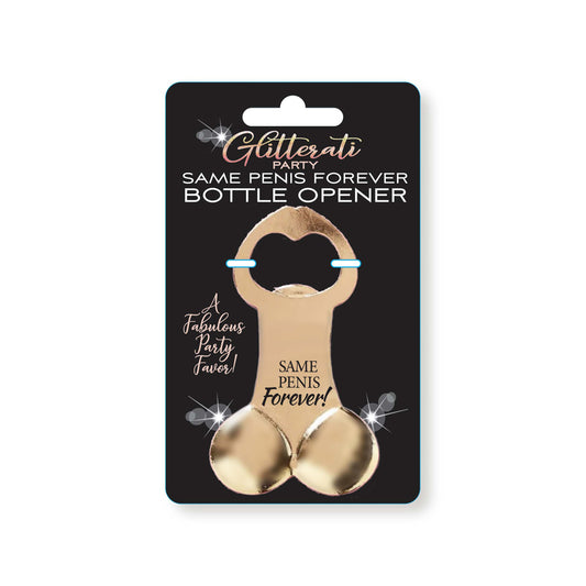 Glitterati Penis Bottle Opener – Novelty Bar Accessory, Glittery Male Anatomy Gift