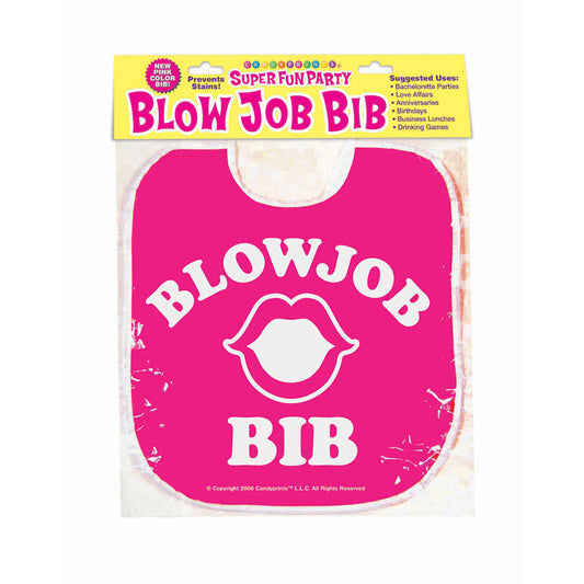 Pink Blow Job Bib - Disposable Oral-Sex Bib for Protection and Cleanup