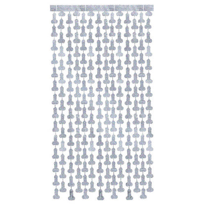 Glitterati Disco Penis Foil Curtains 2/6ft Pcs