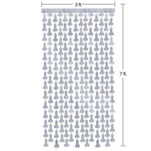 Glitterati Disco Penis Foil Curtains 2/6ft Pcs