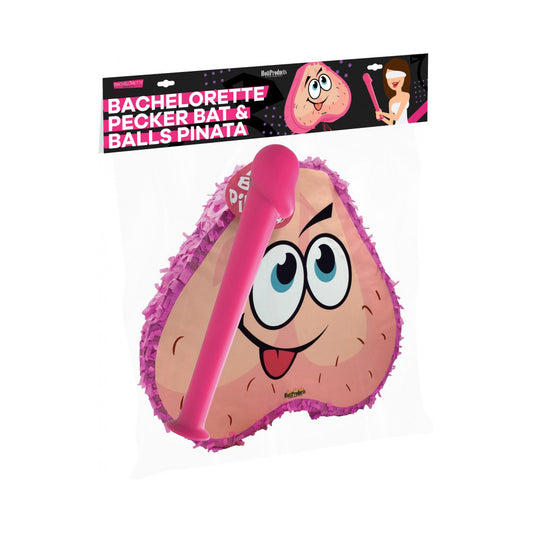 Pink Pecker Bat & Ball Bag Piñata Combo Pack
