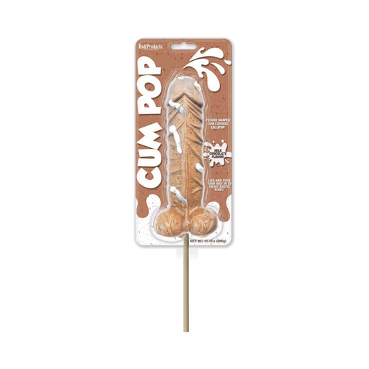 Cum Cock Pops Milk Chocolate Flavor Lollipop - 1 Pc Clamshell