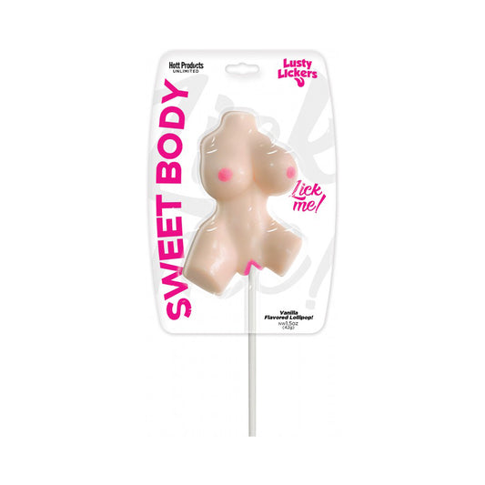 Lusty Lickers Vanilla Flavor Female Torso Pop - Edible Lollipop Candy