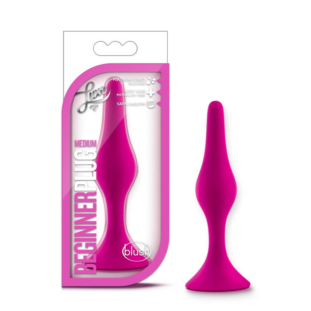 Luxe Beginner Anal Plug – Medium Pink | Beginner-Friendly Anal Toy, Medium Size