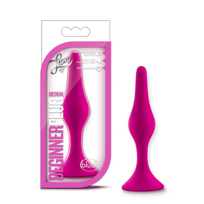 Luxe Beginner Anal Plug – Medium Pink | Beginner-Friendly Anal Toy, Medium Size