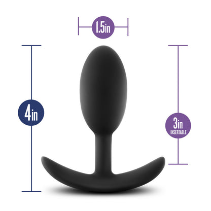 Luxe Wearable Vibra Slim Plug - Medium Black