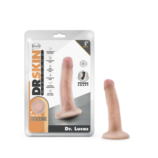 Dr. Skin Silicone Dr. Lucas 5" Dong With Suction Cup Vanilla