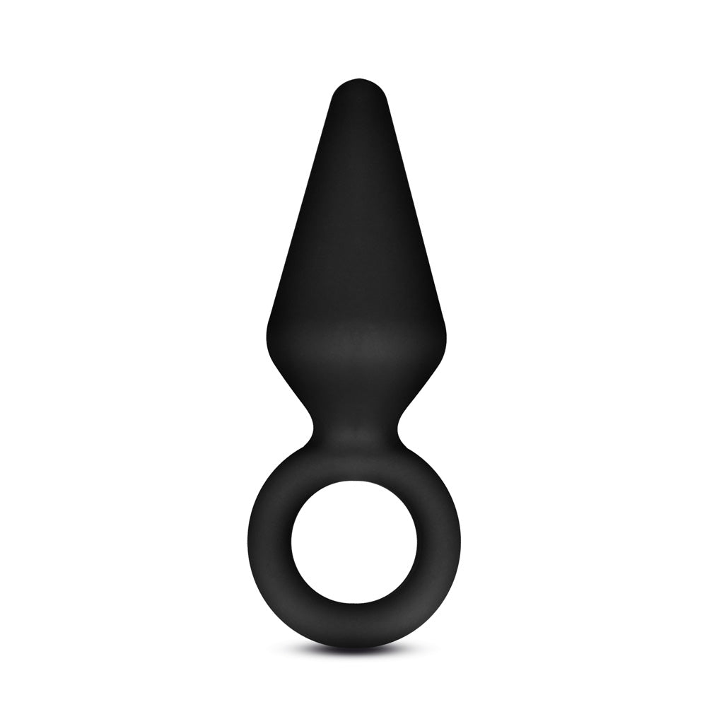 Anal Adventures Small Black Platinum Silicone Loop Plug