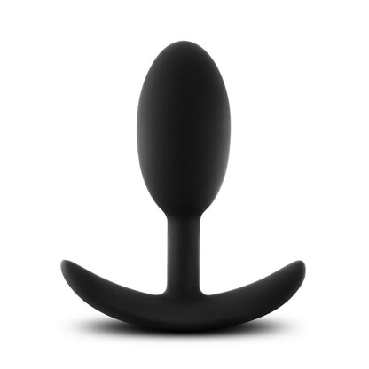 Anal Adventures Vibra Slim Platinum Silicone Vibrating Anal Plug – Medium, Black