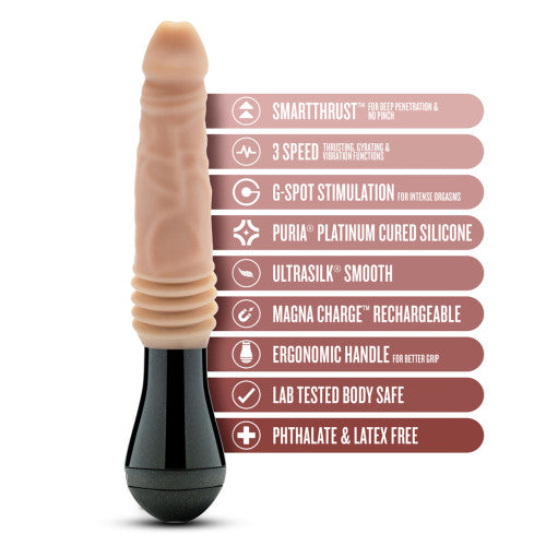 Dr. Skin Silicone Dr. Knight – Thrusting, Gyrating & Vibrating Realistic Dildo