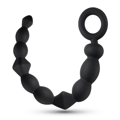 Anal Beads for Beginners - Platinum Silicone - Black - Anal Adventures