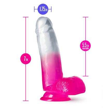 B Yours Sugar Magnolia 7" Dildo Fuchsia