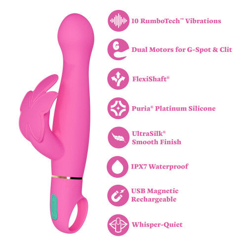Aria Naughty AF 2.0 – Plum Rechargeable Vibrator with Deep, Rumbly Vibrations and Sleek Design